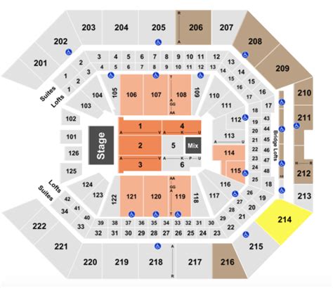 Golden 1 Center Seating Chart & Map 